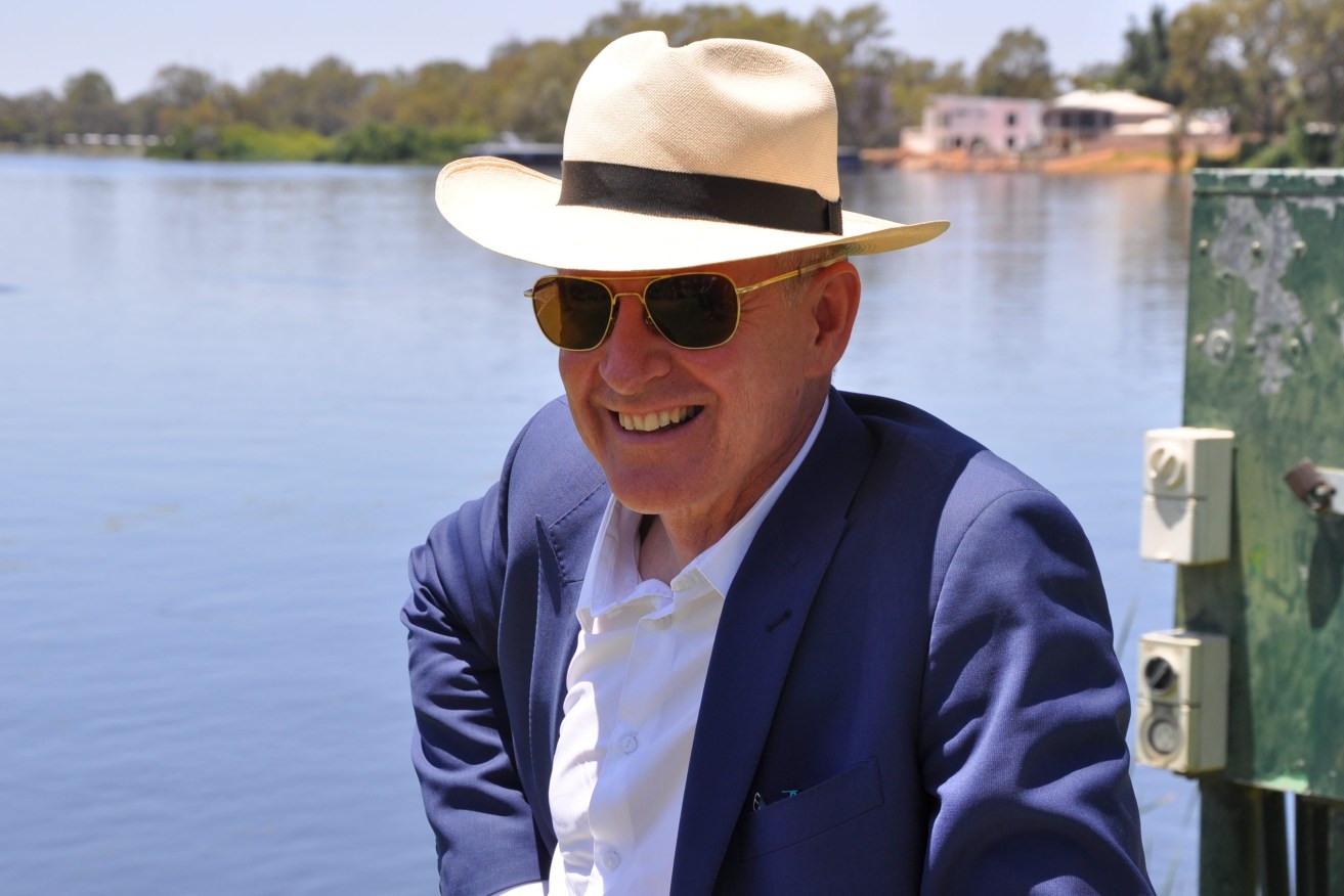 Former Premier and (briefly) Treasurer Jay Weatherill on a boat tour of the Murray River in 2016 - he advocated strongly for SA water security, but his government was orchestrating systemic overcharging of SA consumers. Photo: Rick Goodman / AAP