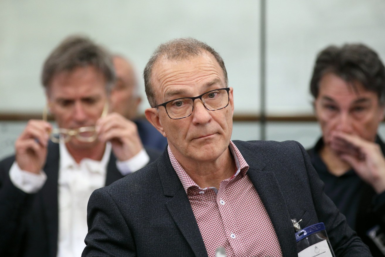 Henry Keogh fronts a parliamentary inquiry last year. Photo: Tony Lewis / InDaily