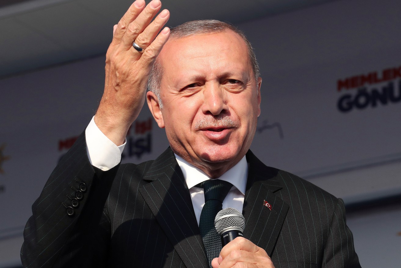 Turkey's president Recep Tayyip Erdogan's comments  after the Christchurch shootings have prompted a diplomatic backlash in Australia. Photo: supplied
