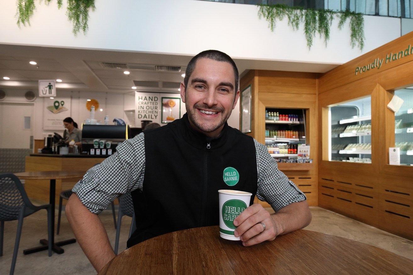 "I don’t see people on this street as my competition – I see them as my allies," says Hello Sarnie co-owner Andrew Pearce. Photo: Tony Lewis / InDaily