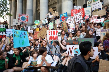 School’s out for climate protest