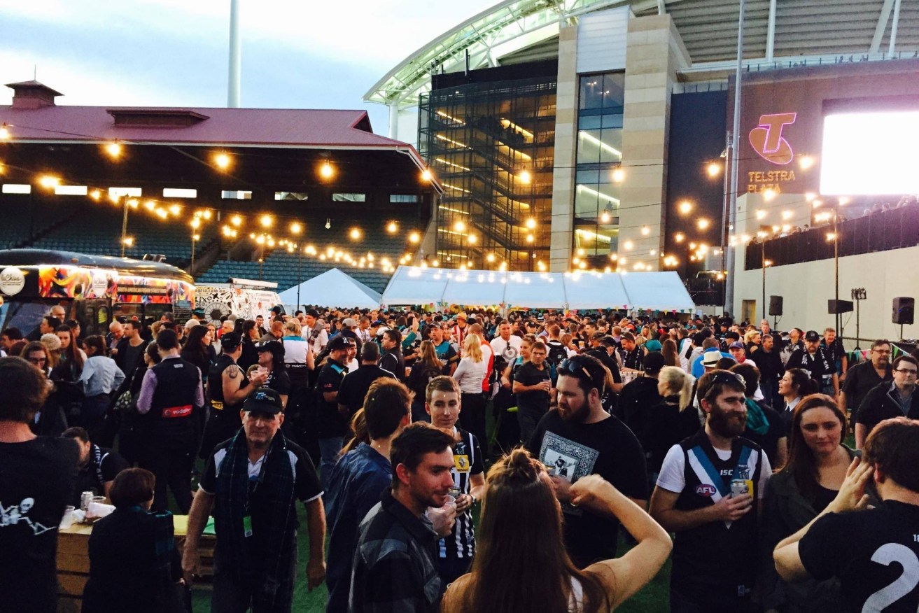 Port Adelaide Football Club's Game Day Village at Adelaide Oval. Photo: Facebook