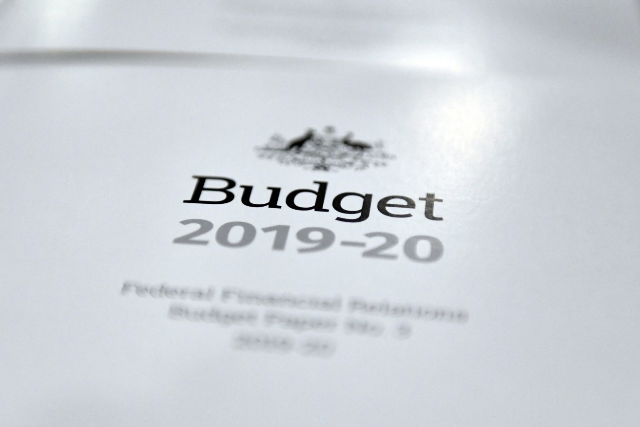 The 2019-2020 Budget Papers ready to be revealed on Tuesday. Photo: AAP/Mick Tsikas