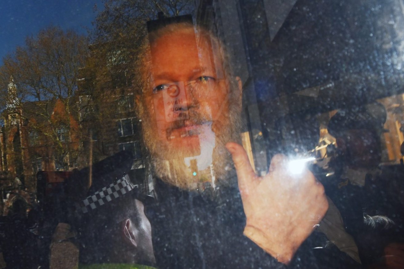 Julian Assange has been imprisoned in the UK since being arrested in 2019 and is fighting extradition to the US. Photo: AAP