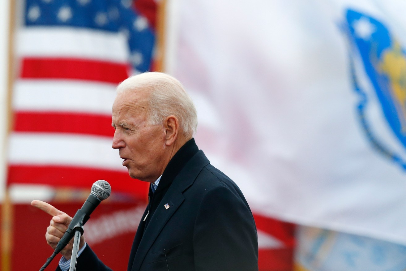 Former vice-president Joe Biden will challenge Donald Trump at next year's election. Photo: AP/Michael Dwyer