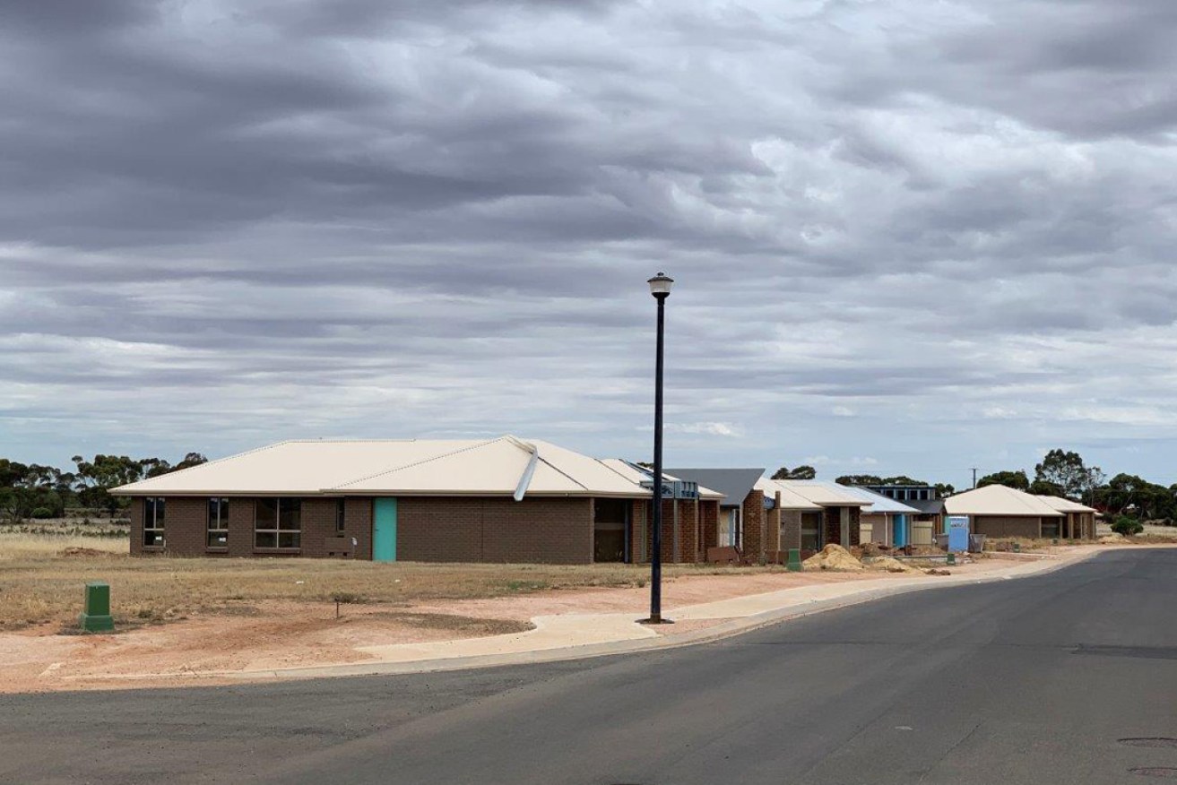 Partially constructed houses in Kadina, 154km north of Adelaide. Photo: supplied