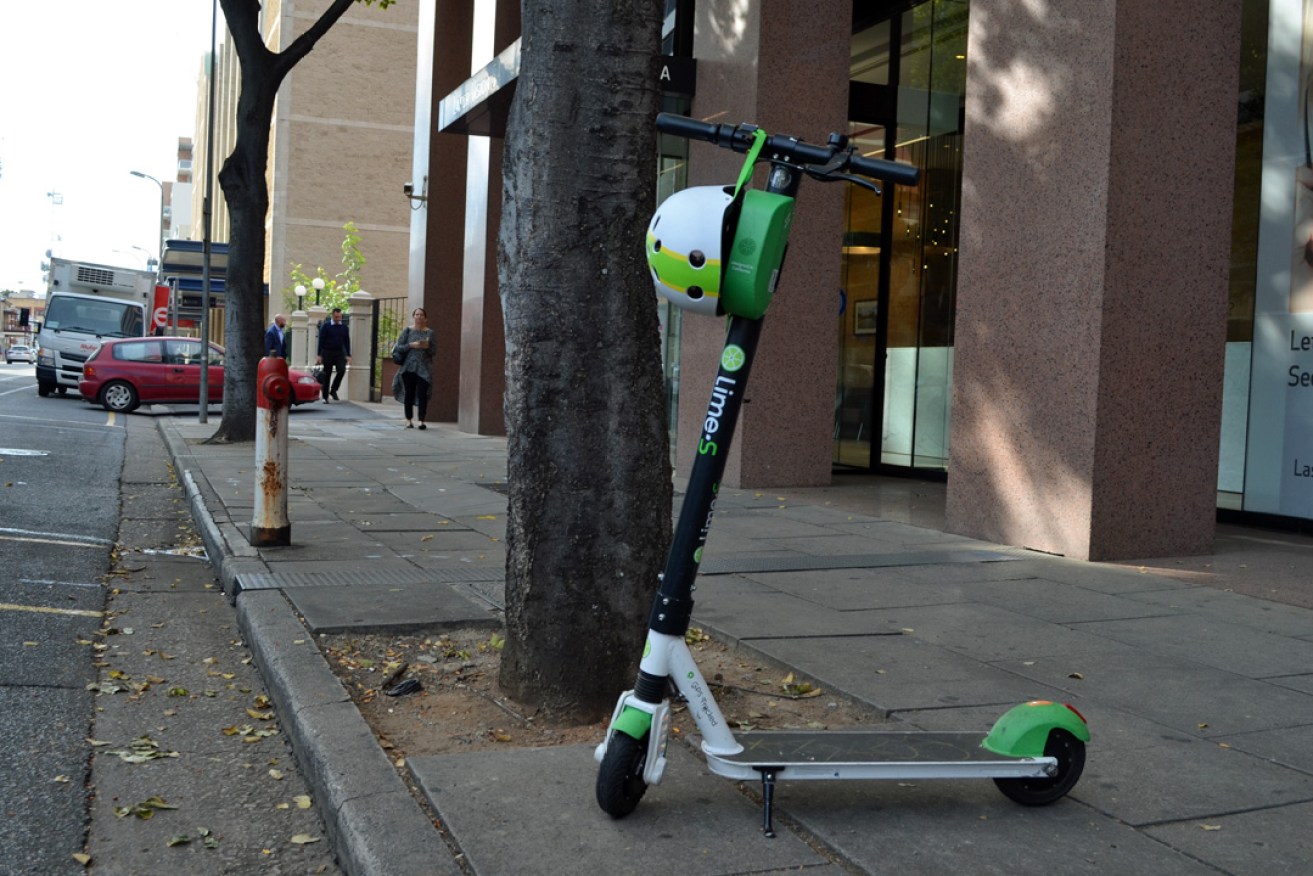 Squeezed out: Lime scooters will be removed from Adelaide city footpaths. Photo: Bension Siebert / InDaily