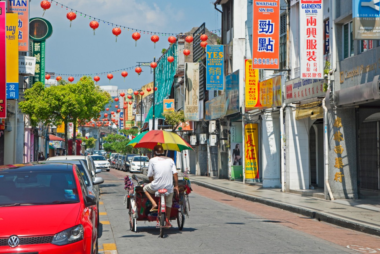 A colourful shopping street in George Town, Penang. Photo: Universal Images Group