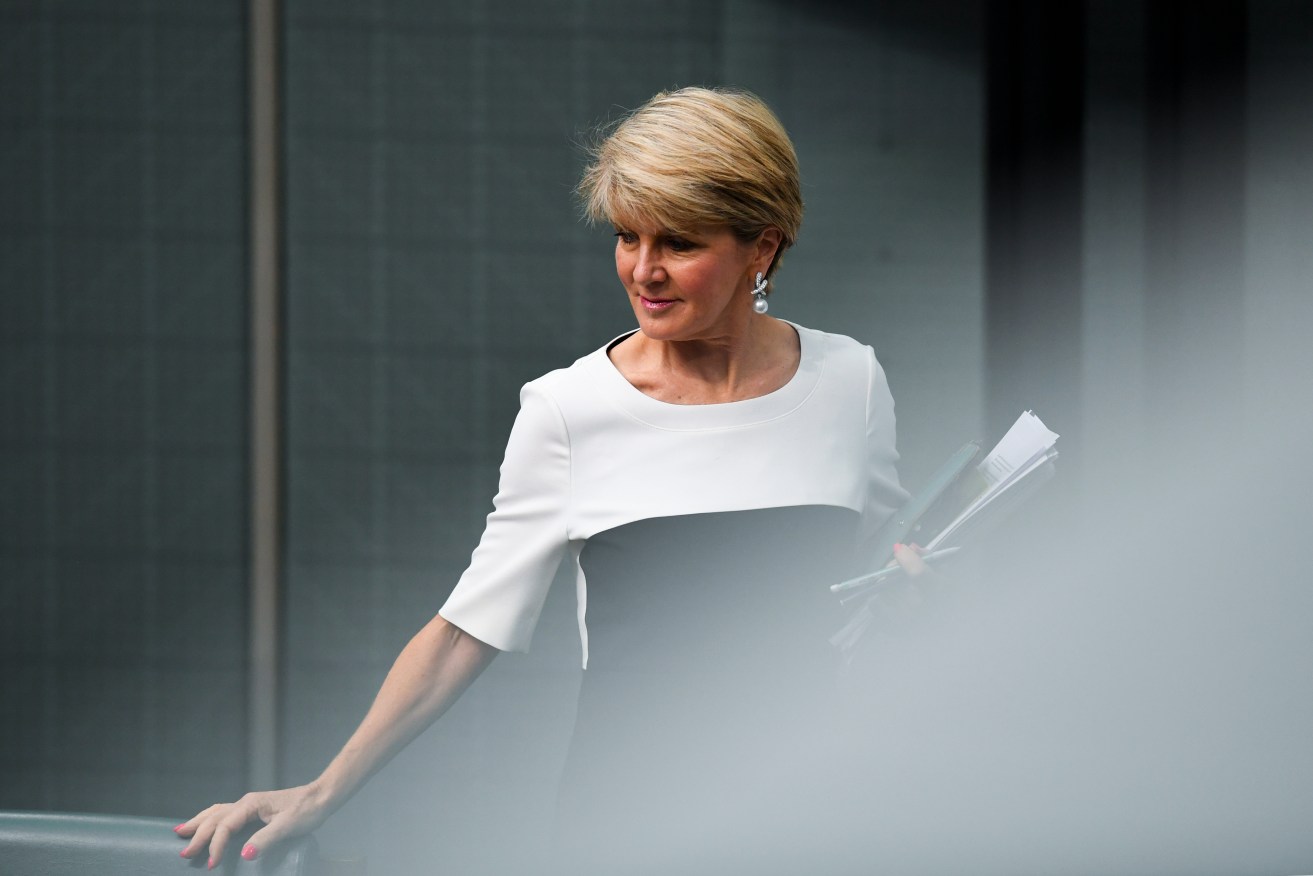 Former Australian Foreign Minister Julie Bishop. Photo: Lukas Coch / AAP