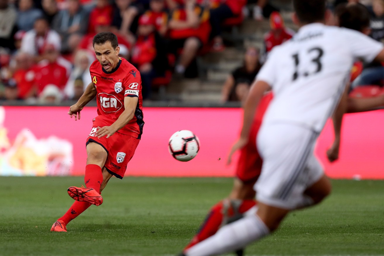 Adelaide United's Isaias. Photo: AAP/James Elsby