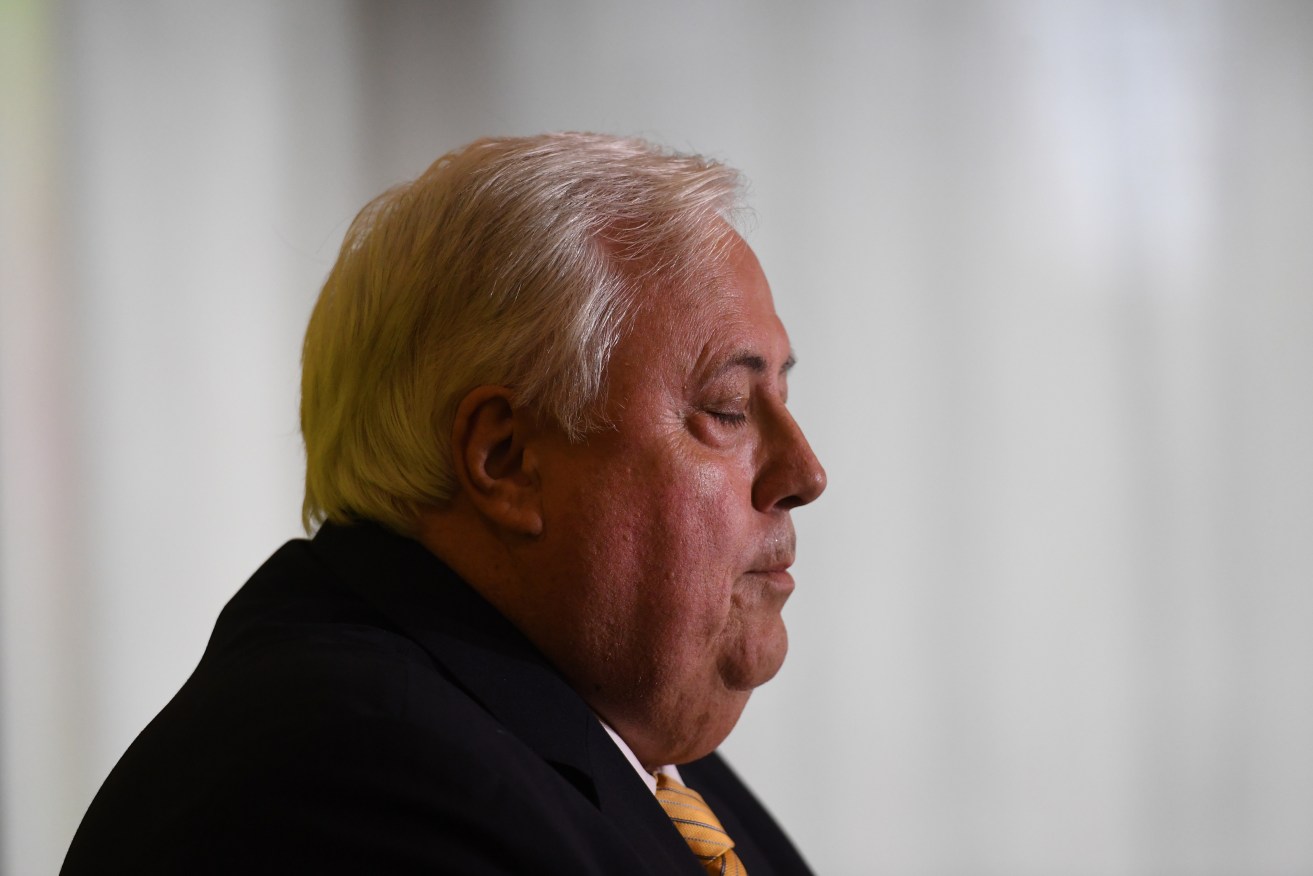 Clive Palmer recently set up a $7m fund to pay entitlements to refinery workers sacked in 2106.  Photo: AAP/Dan Peled