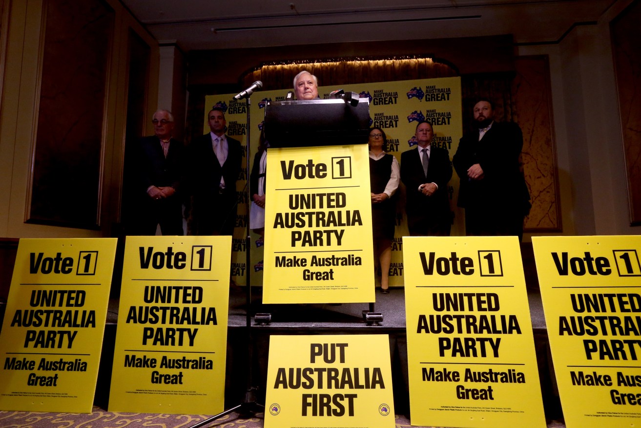 The election advertising blackout doesn't affect Clive Palmer's online campaign. Photo: AAP/Kelly Barnes