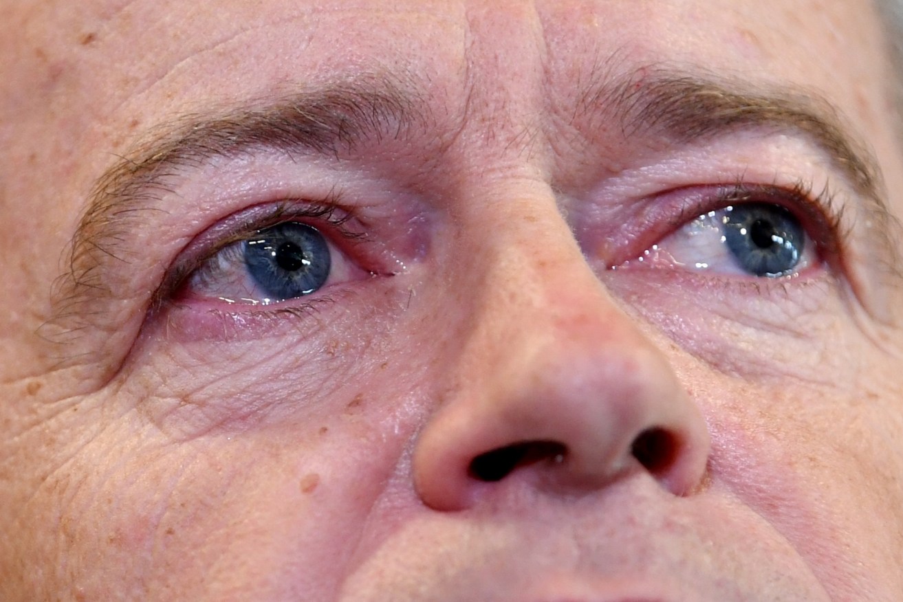Bill Shorten's teary-eyed takedown of a News Corp attack on his family history is the enduring symbol of the week's campaigning. Photo: Lukas Coch / AAP