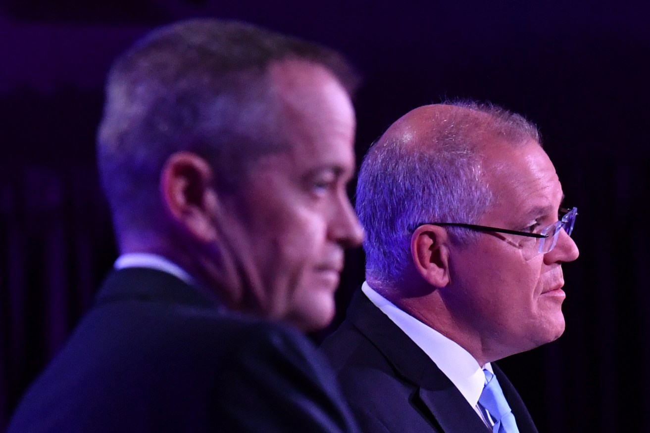 Bill Shorten and Scott Morrison have two days left to pitch before the federal election. Photo: AAP/Mick Tsikas