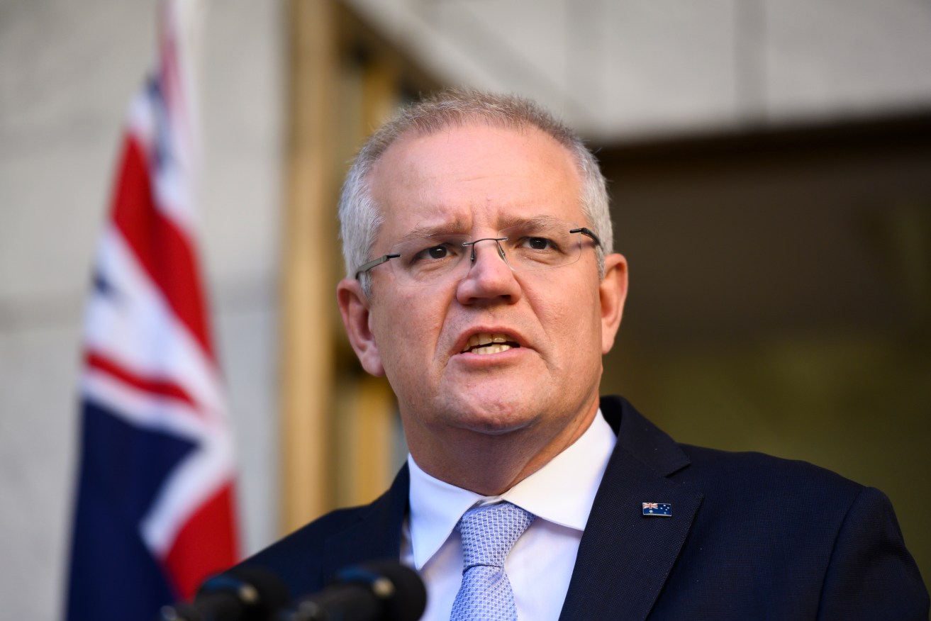 Scott Morrison announces his cabinet at Parliament House yesterday. Photo: AAP/Rohan Thomson