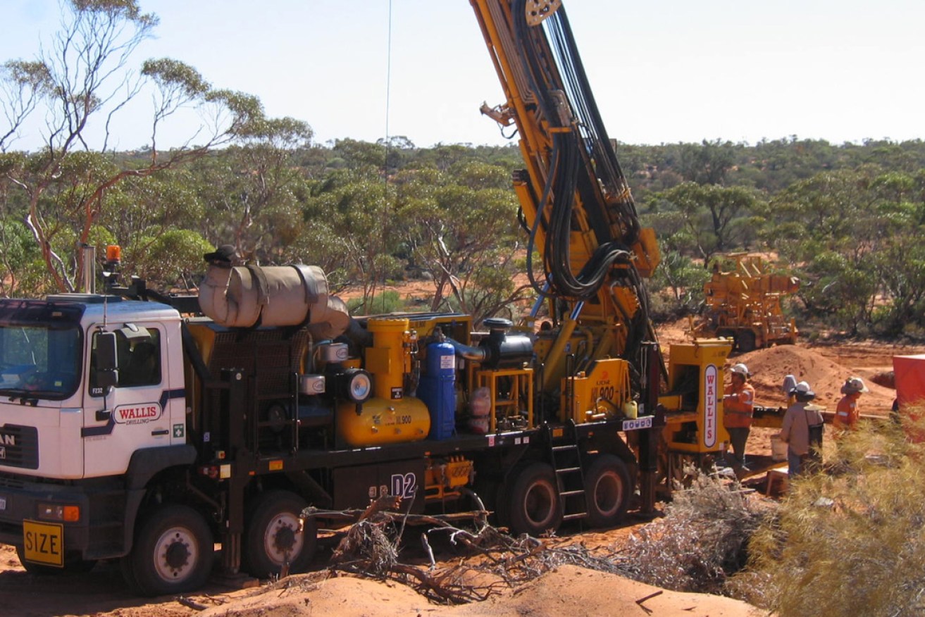 Minotaur staff drilling at the Tunkillia project in South Australia's Gawler Craton region. Photo: supplied