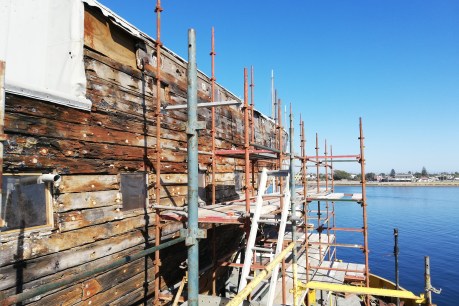 Historic clipper ship City of Adelaide taking shape