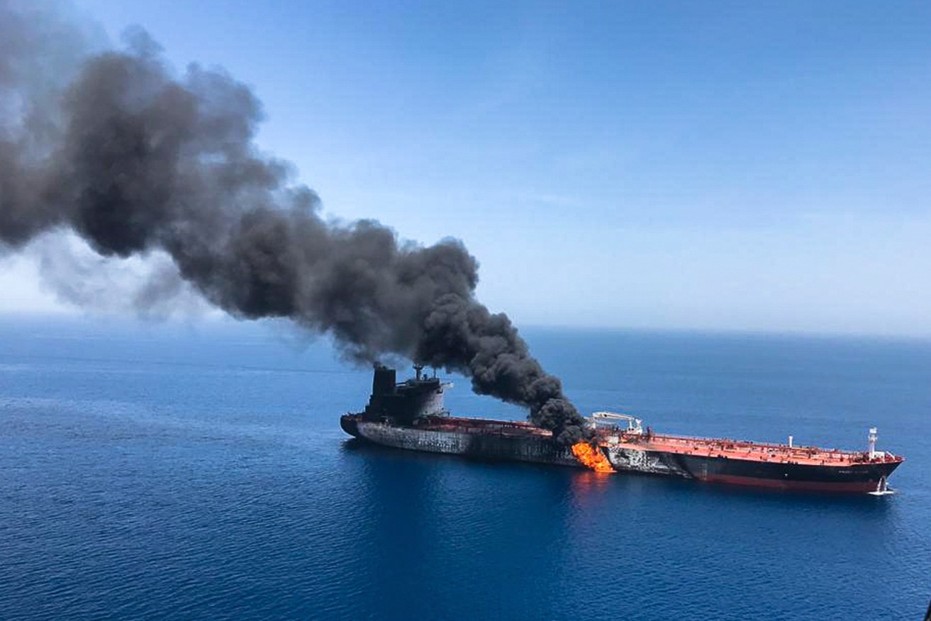 Attacks on two oil tankers near the Strait of Hormuz have stoked US-Iran tensions. Photo: supplied