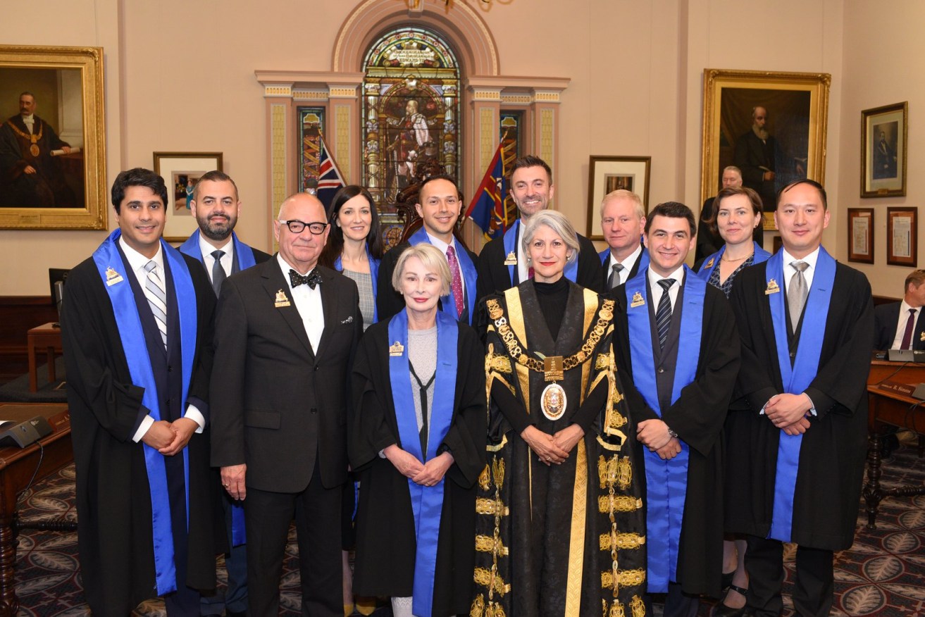 Adelaide City councillors with Lord Mayor Sandy Verschoor.