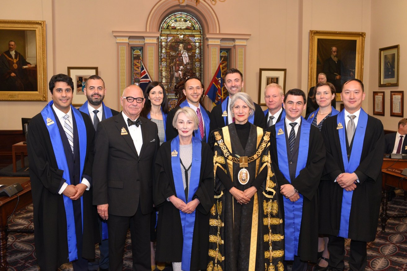 Adelaide City councillors with Lord Mayor Sandy Verschoor. 