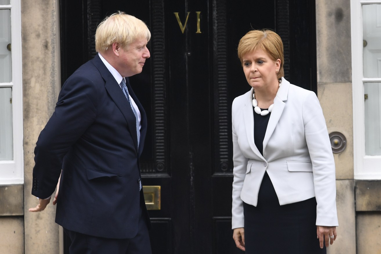 Scotland's First Minister Nicola Sturgeon said Boris Johnson seemed intent on a no-deal Brexit and again raised prospects of Scottish independence. Photo: supplied
