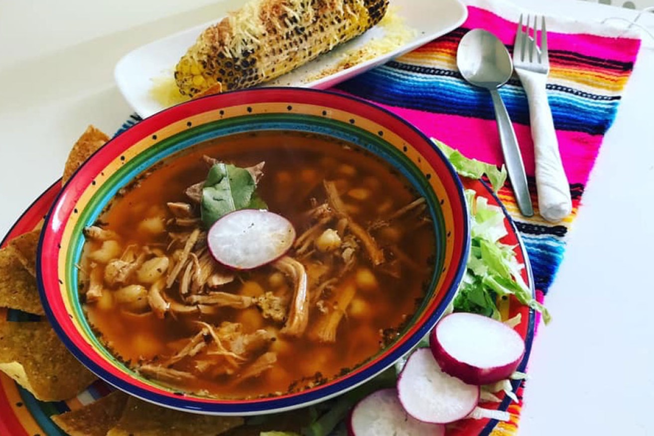 Taco Quetzalcoatl's pozole - a traditional Mexican soup or stew. Photo: supplied