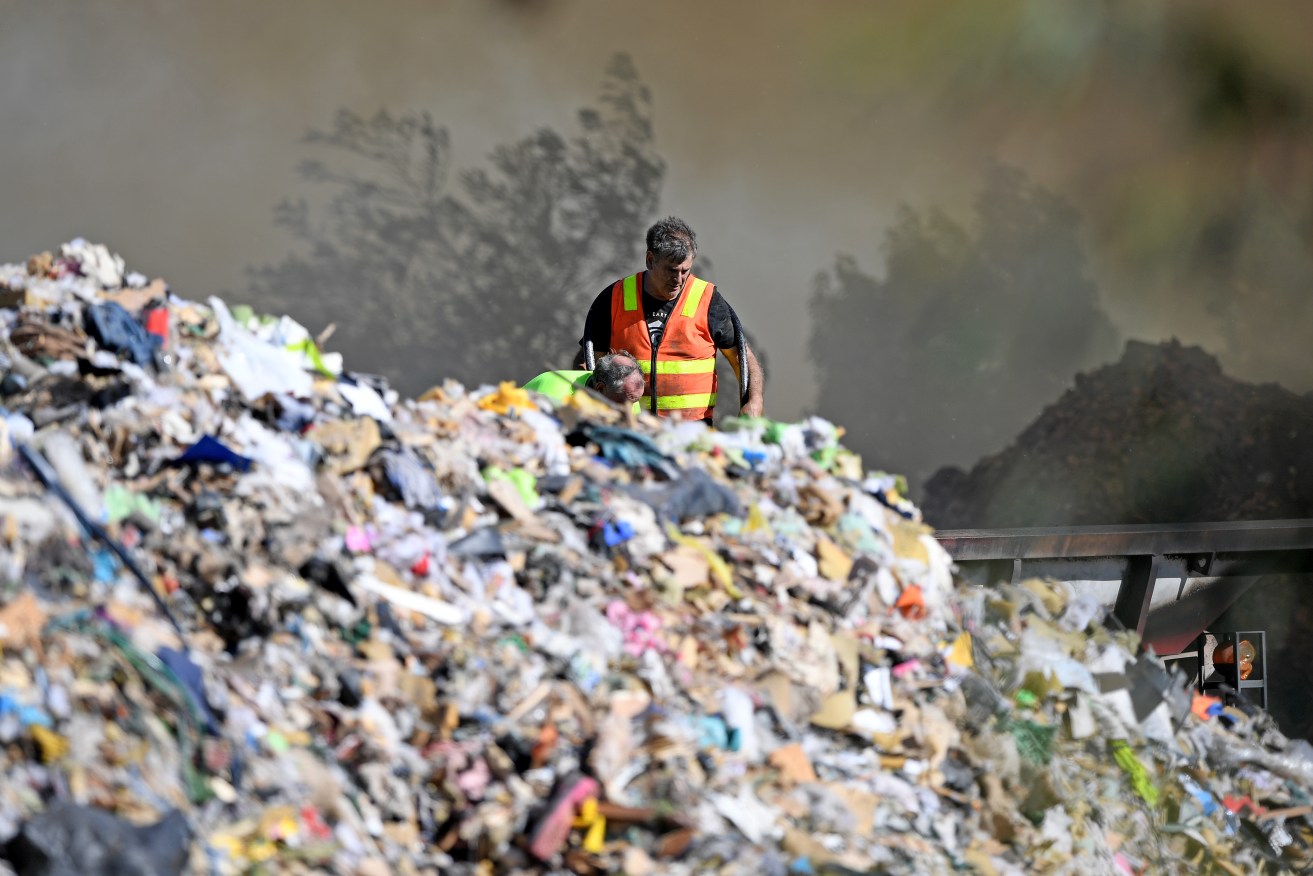 A waste recycling centre. Photo: AAP / Joe Castro