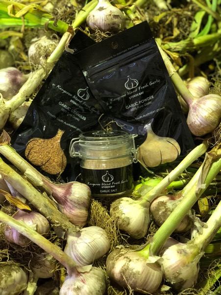 Aside from fresh bulbs, Kangaroo Island Fresh Garlic also makes garlic salt, garlic powder and garlic granules.