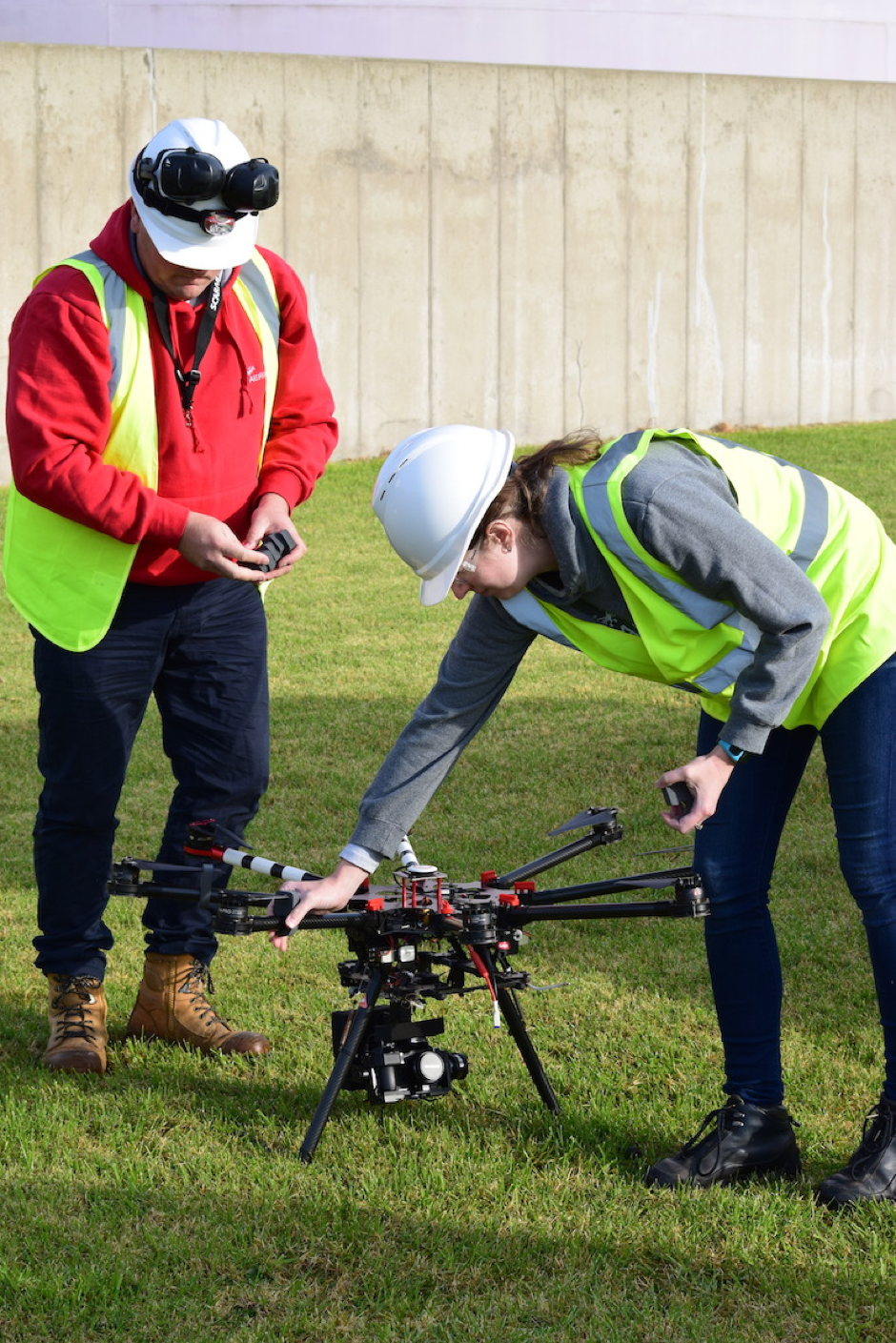 A drone is fitted with a camera, ready to capture aerial footage and photographs.