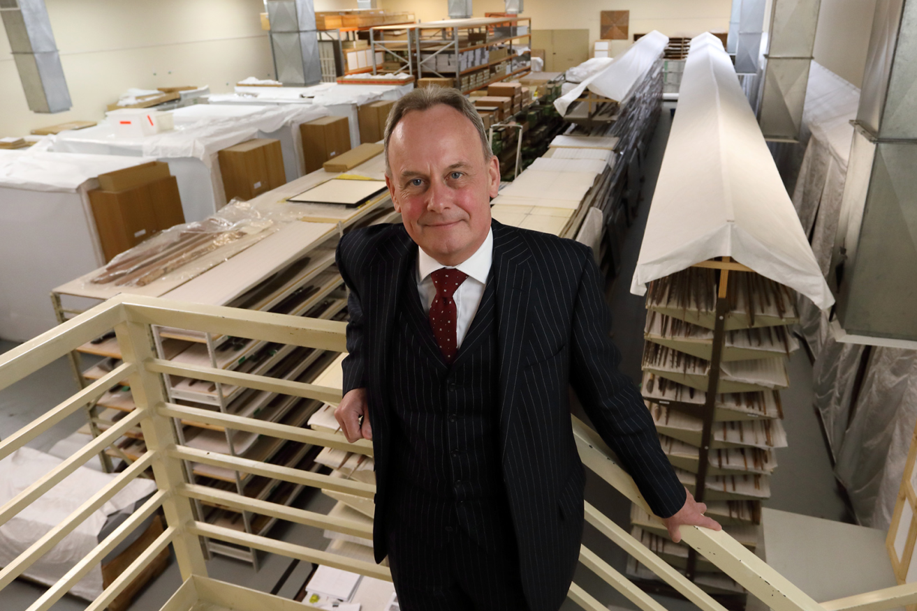 SA Museum director Brian Oldman at the museum's Netley storage facility. Photo: Tony Lewis / InDaily