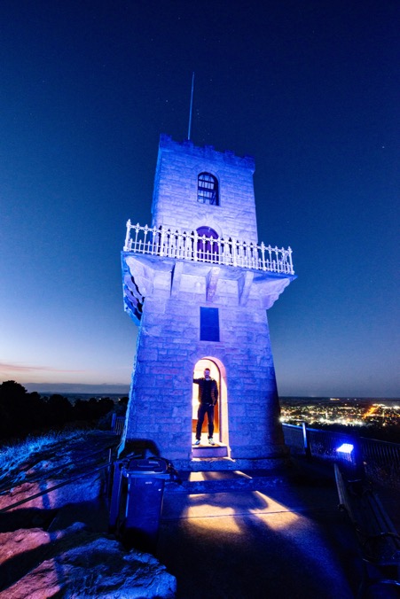 Ben Deering took over Mt Gambier’s iconic Centenary Tower two years ago and it’s since turned into a busy tourist attraction. Photo by Ockert le Roux.