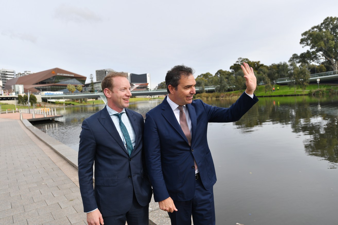 Premier Steven Marshall and Minister for Water and Environment David Speirs. Photo: AAP/David Mariuz