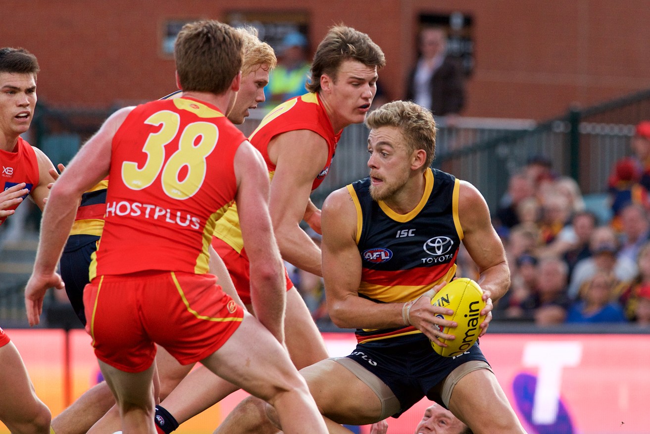 Gold Coast will take the top two draft picks to the national draft - and appear set to snare Adelaide player Hugh Greenwood. Photo: Michael Errey / InDaily