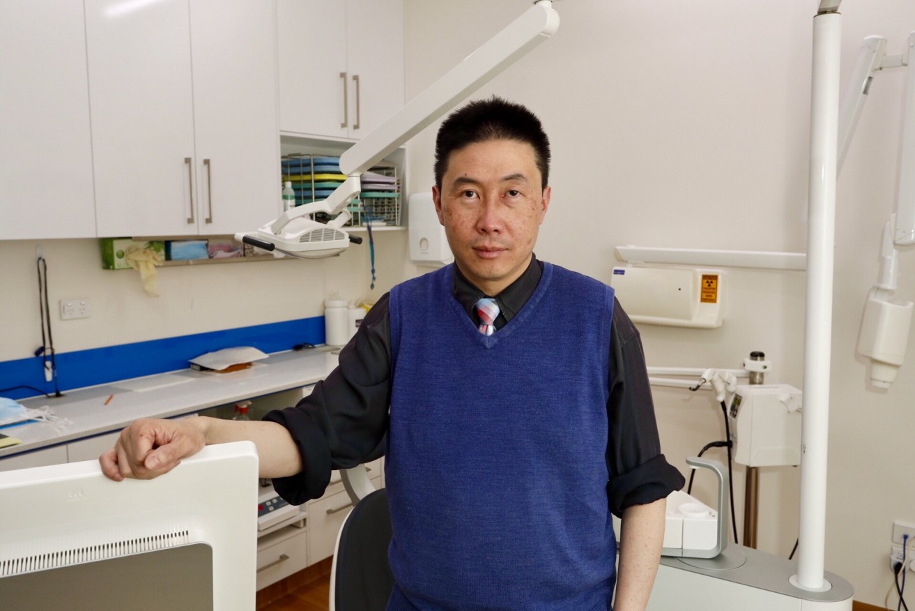 Dr Timothy Goh in his Unley dental practice today. Photo: Tony Lewis / InDaily
