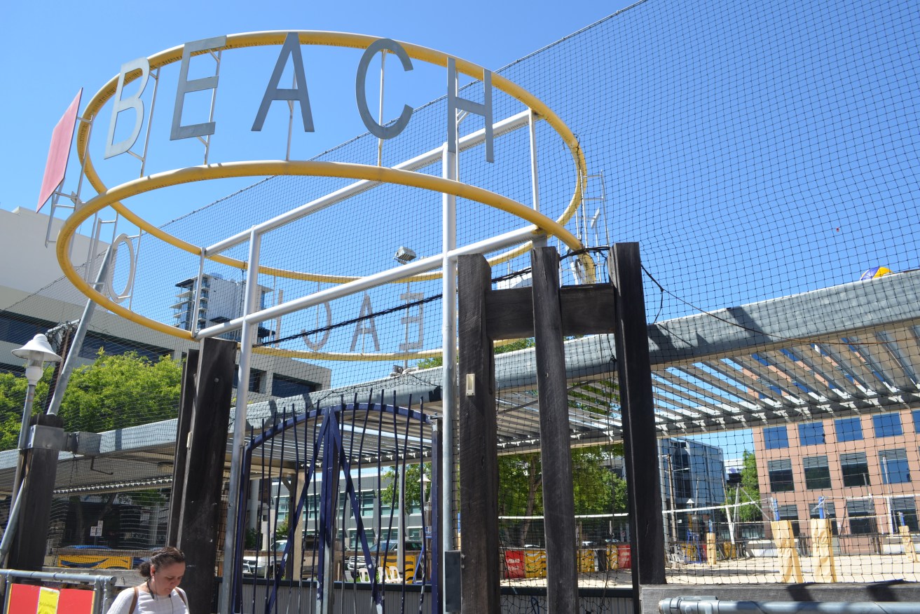City Beach on the corner of Pirie and Frome streets. Photo: David Eccles / InDaily