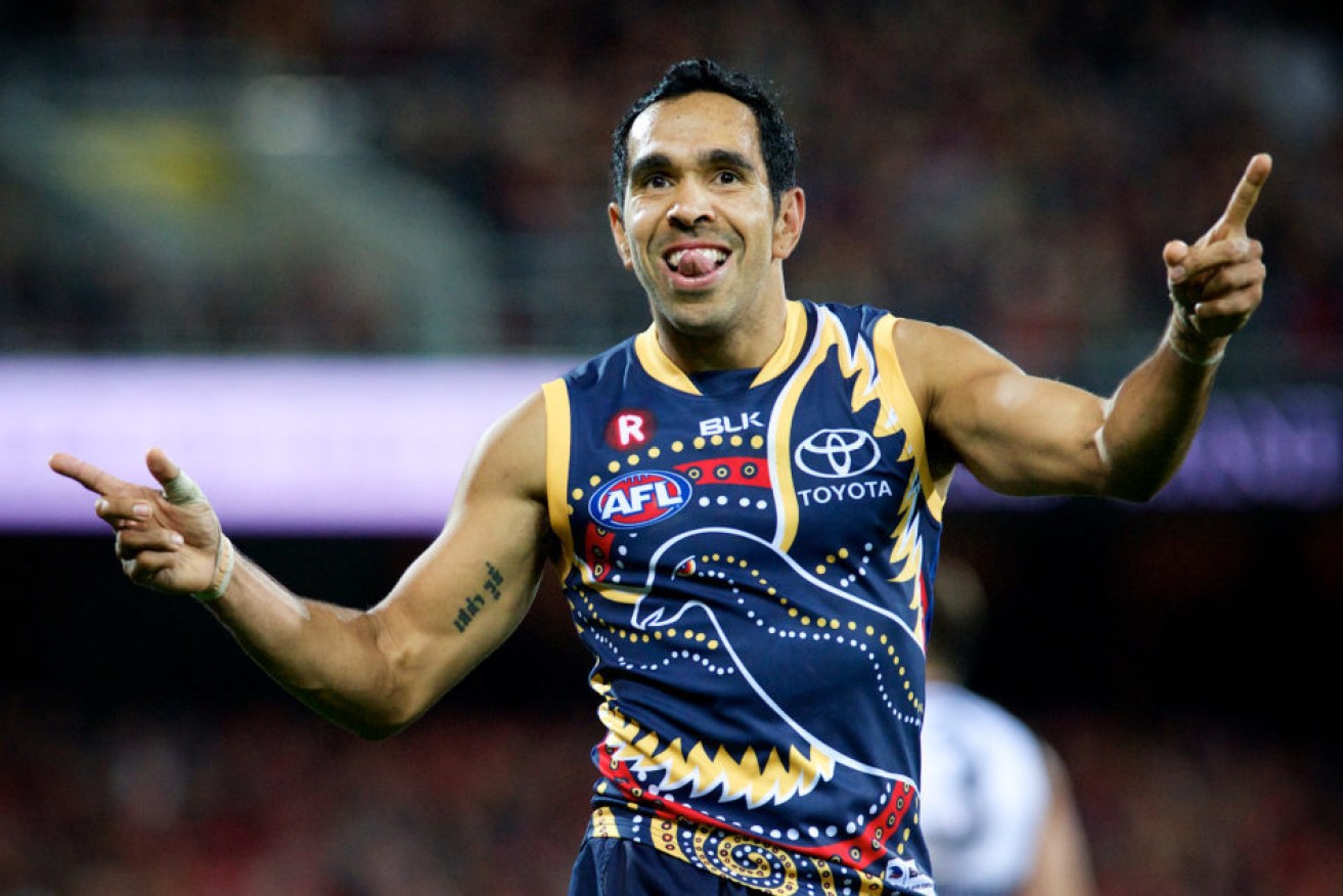 Eddie Betts after kicking yet another Goal Of The Year. Photo: Michael Errey / InDaily