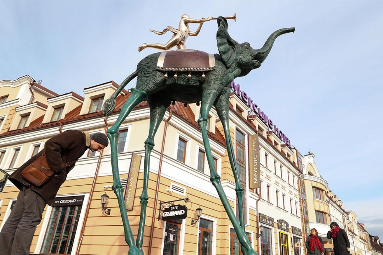 'Triumphant Elephant' on display in Minsk, Belarus, earlier this year. Photo: Natalia Fedosenko