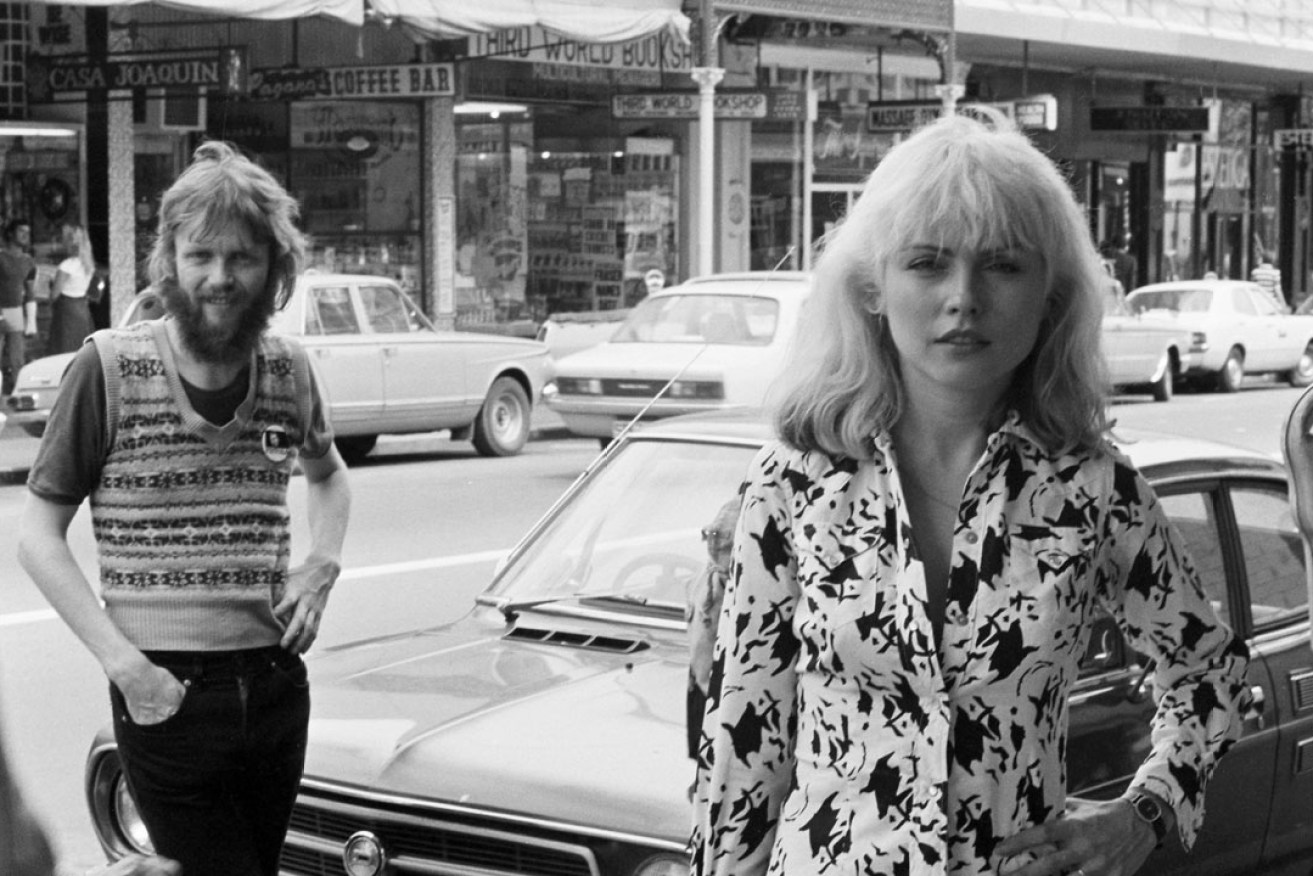 Stuart Coupe and Deborah Harry in Hindley St in 1977 - a photo (by Victoria Wilkinson) from new book The Big Beat.