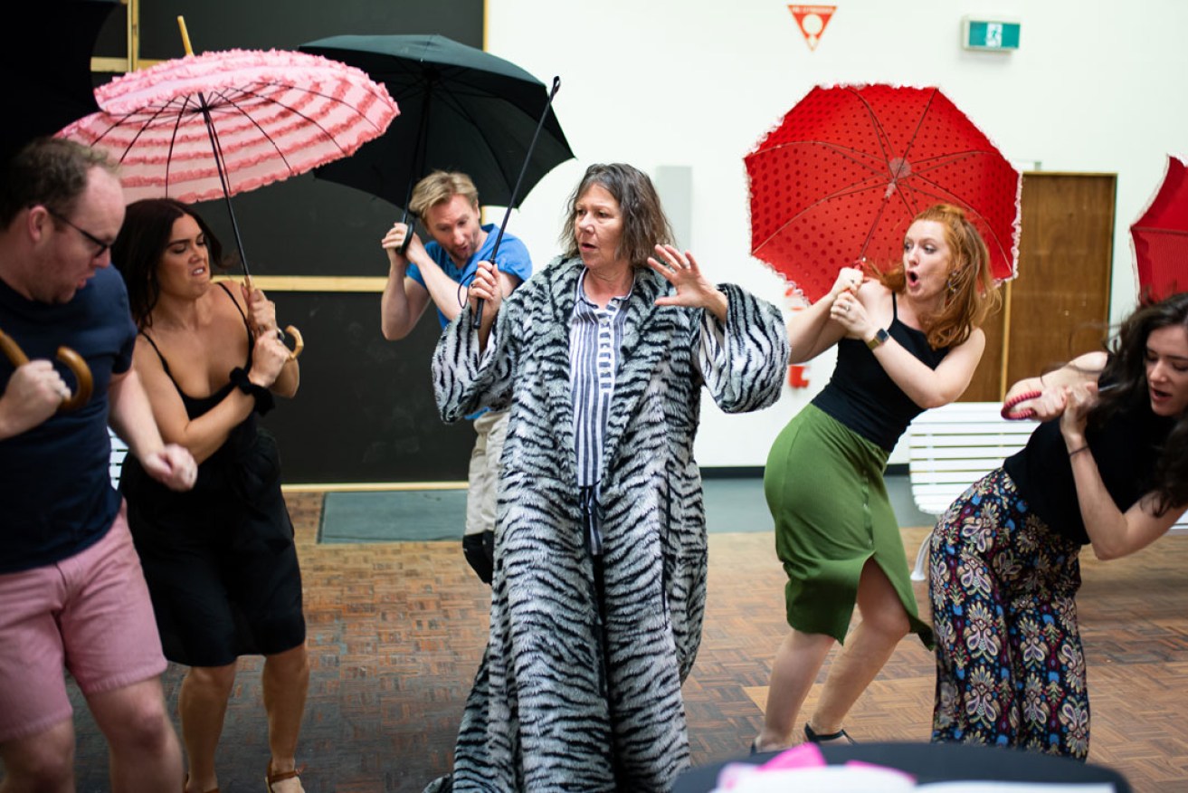 Members of The Mikado cast in rehearsal. Photo: Soda Street Productions 