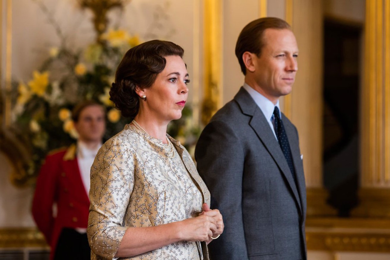 Olivia Colman and Tobias Menzies in The Crown. Photo: Left Bank Pictures, Sony Pictures Television Production UK