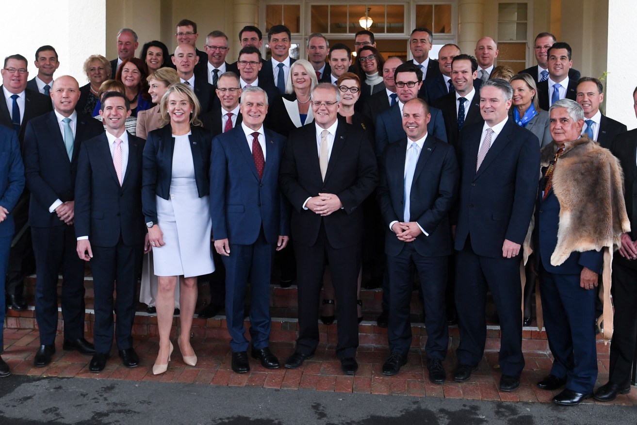 The Morrison ministry is dominated by men. Photo: AAP/Lukas Coch
