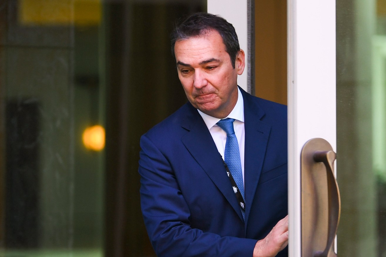 Steven Marshall is again at odds with Bruce Lander. Photo: Lukas Coch / AAP
