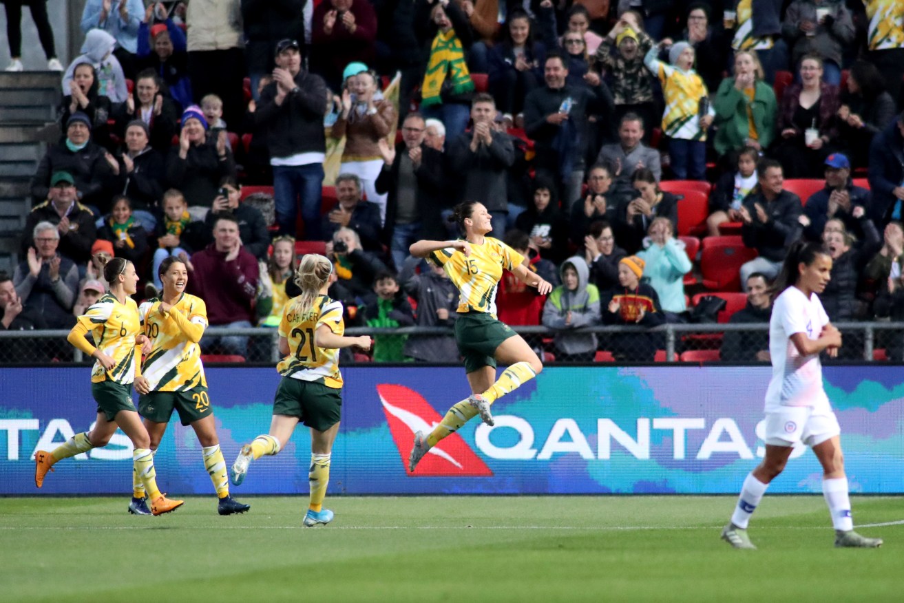 The Matildas returned to Adelaide in November - one of our columnist's highlights of the year. Photo: AAP/Kelly Barnes
