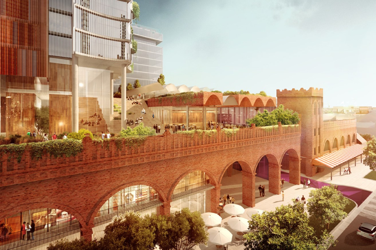A Woods Bagot rendering of the redeveloped Central Market Arcade.