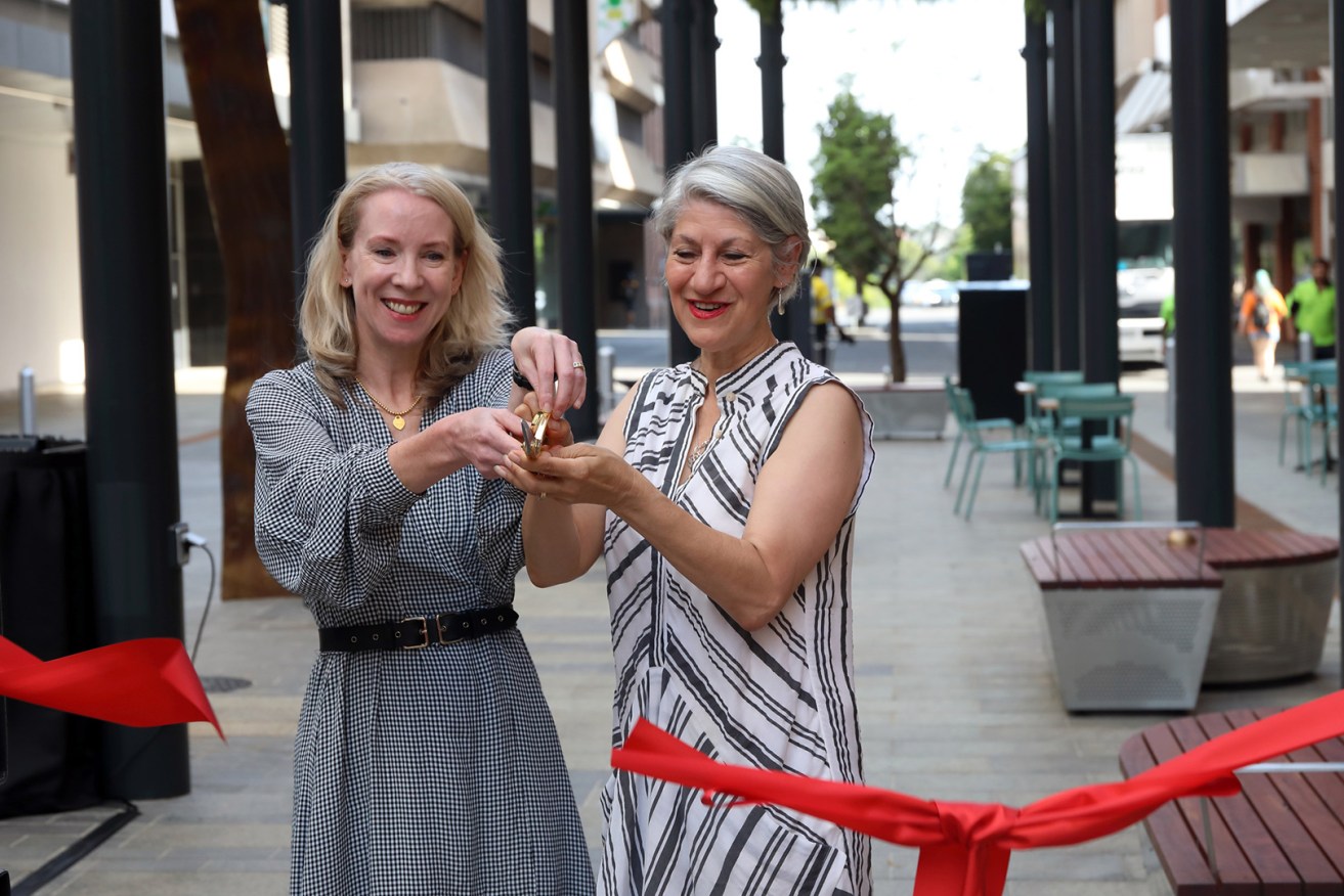 Adelaide City Council  new CEO Clare Mockler with Lord Mayor Sandy Verschoor. Photo: Tony Lewis / InDaily 