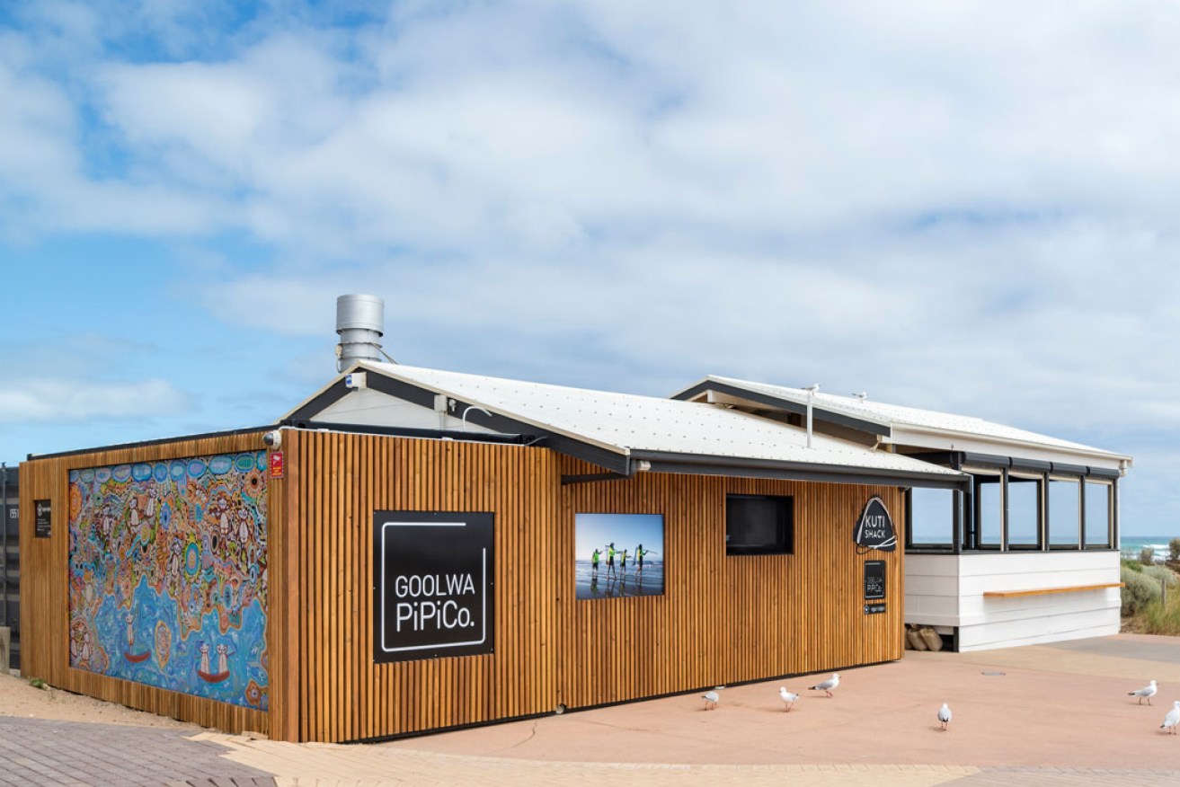 Beached as ... Kuti Shack is right on the beachfront at Goolwa. Photo: Jacqui Way 