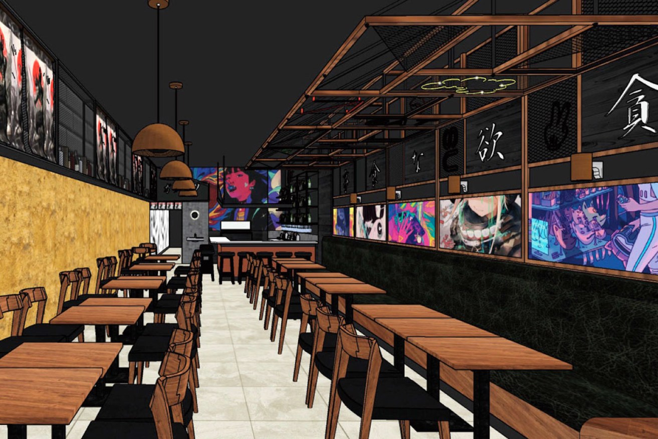 A concept design for Yang Chow restaurant. Illustration: SOKO Design Studio