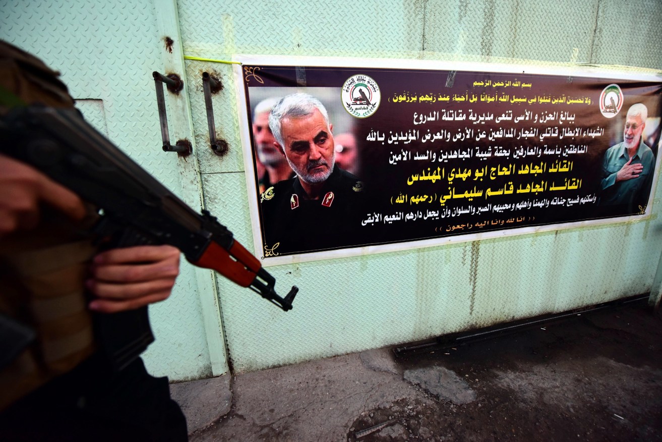 Iran vowed revenge after the US killed general Qasem Soleimani in a Baghdad drone strike last week. Photo: EPA/Murtaja Lateef