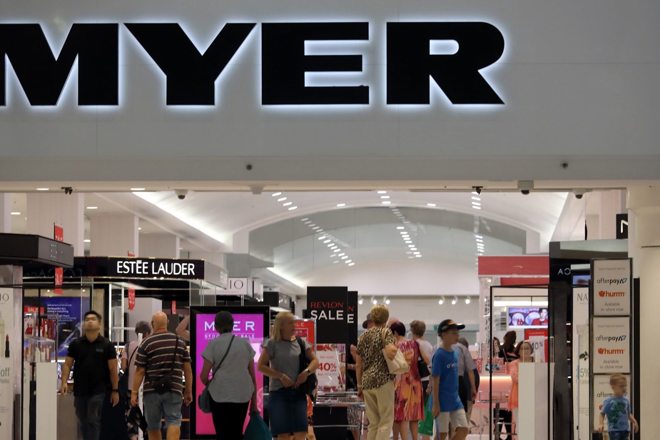 Myer in Rundle Mall. Photo: Tony Lewis/InDaily