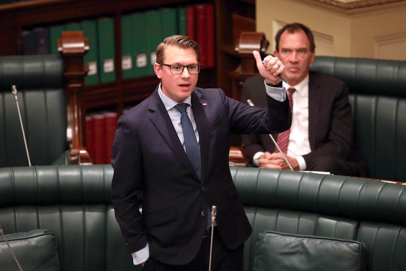 Planning Minister Stephan Knoll in parliament last month. Photo: Tony Lewis / InDaily